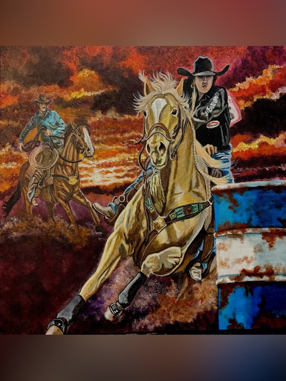 Last Barrel - Original acrylic painting on canvas